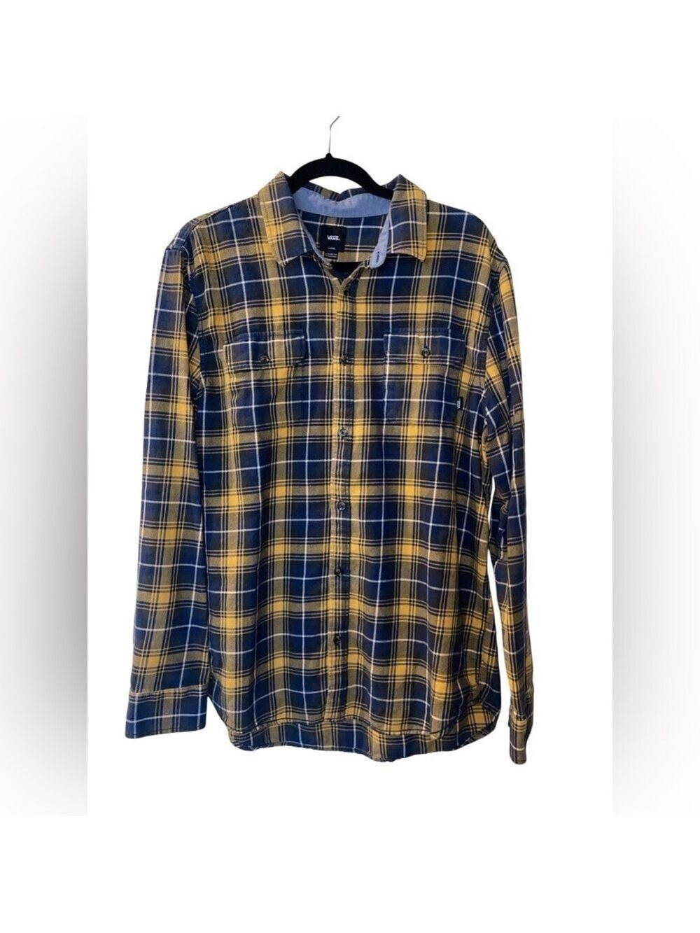 Vans "Sycamore" Mens Large Cotton Long Sleeve Flannel Shirt Plaid Button Up